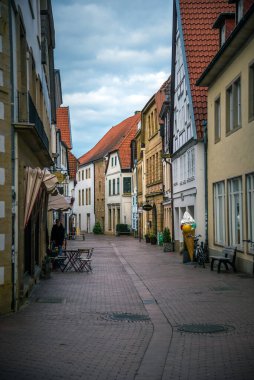 Osnabrck, Aşağı Saksonya, Almanya 'nın tarihi merkezindeki tarihi binalar