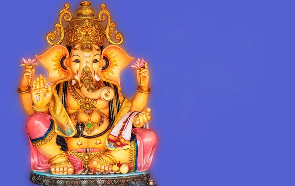 Lord Ganesha Ganesha Festival Golden Ganesha Tem Poder Antigo Locais — Fotografia de Stock