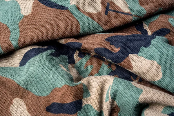 Military camouflage cloth pattern texture, alternating colors on a beautiful cloth background image.
