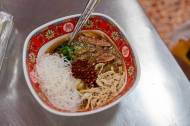 Floating Market, Nonthaburi-Thailand December 25, 2023 Floating Market, Local Food, Traditionally, Wat Takhian in Nonthaburi, Thailand