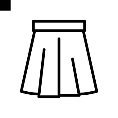 etek simgesi çizgi biçimi vektörü