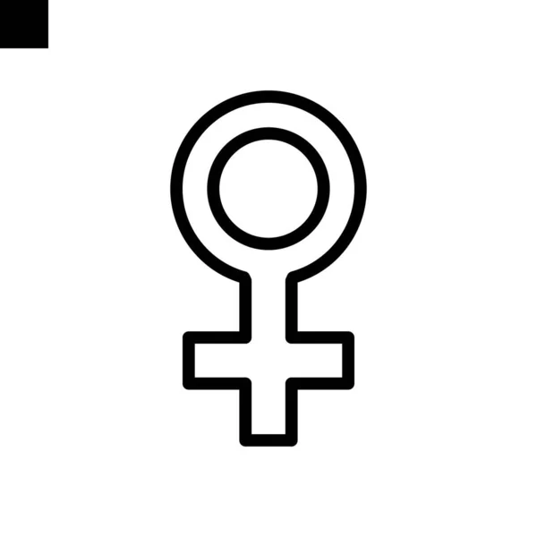 Femenine Icon Line Style Vektor — Stockvektor