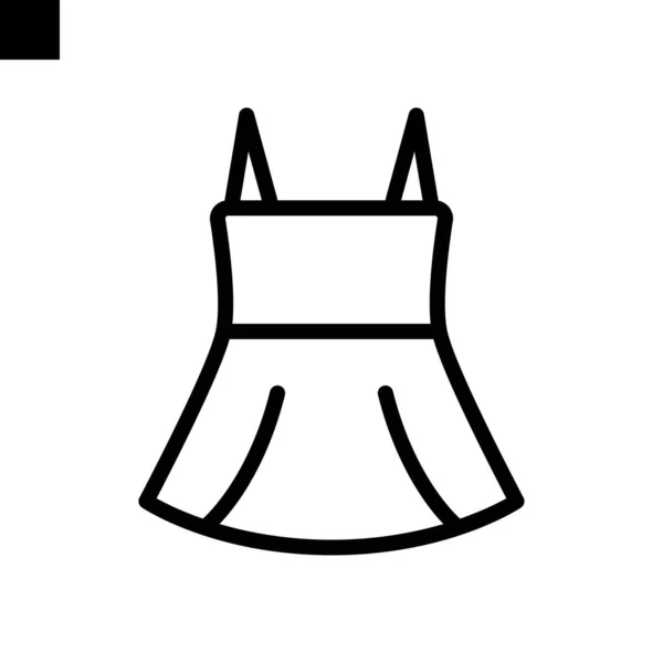 Φόρεμα Εικονίδιο Γραμμή Διάνυσμα Στυλ — Διανυσματικό Αρχείο