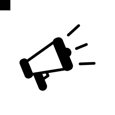 megafon simgesi katı biçim vektörü