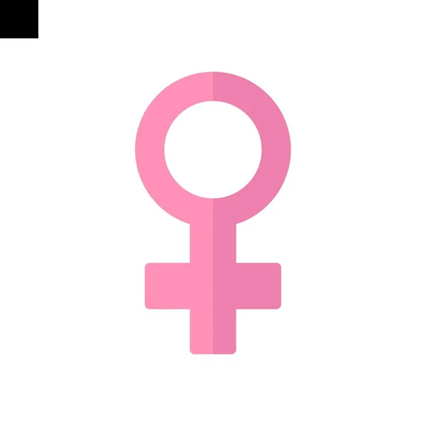 Femenine Symbol Logo Flachen Stil Vektor — Stockvektor