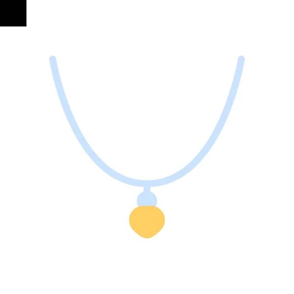 Εικονίδιο Κολιέ Λογότυπο Επίπεδη Στυλ Διάνυσμα — Διανυσματικό Αρχείο