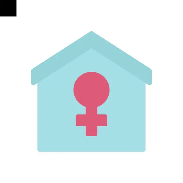 Домашній Значок Логотип Плоский Стиль Вектор — стоковий вектор