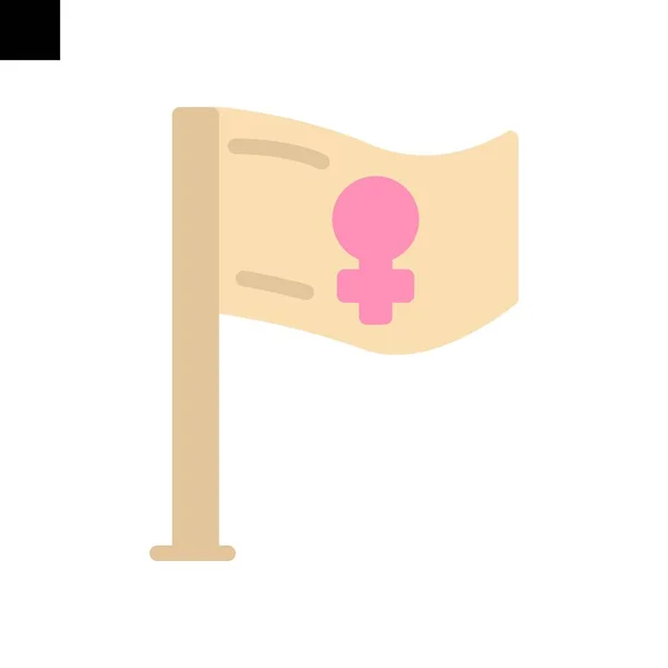 Значок Прапора Логотип Плоский Стиль Вектор — стоковий вектор