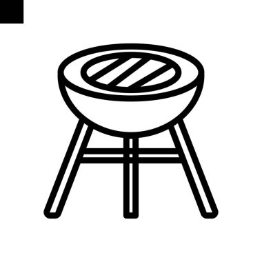 bbq simge çizgisi biçimi vektörü