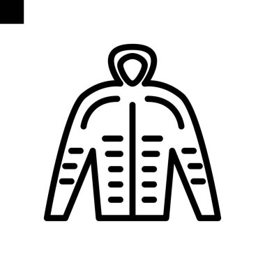 Ceket simgesi satır biçimi vektörü