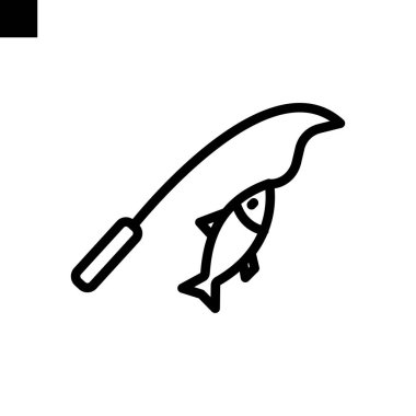 balıkçı çubuğu çizgisi biçimi vektörü