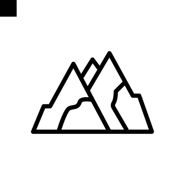 Διάνυσμα Στυλ Γραμμής Εικονιδίου Βουνού — Διανυσματικό Αρχείο