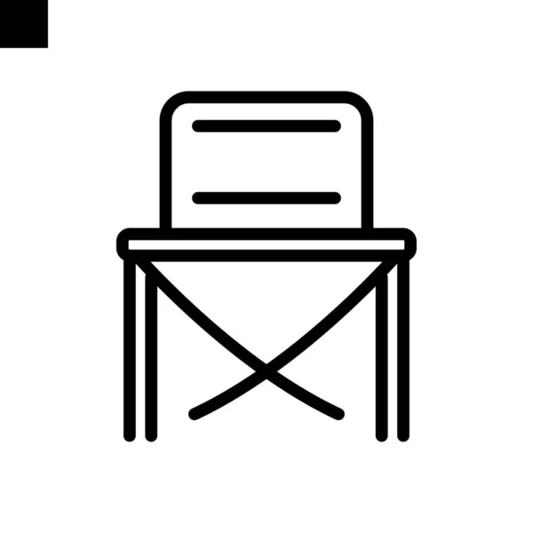 椅子のアイコン ライン スタイル ベクター — ストックベクタ