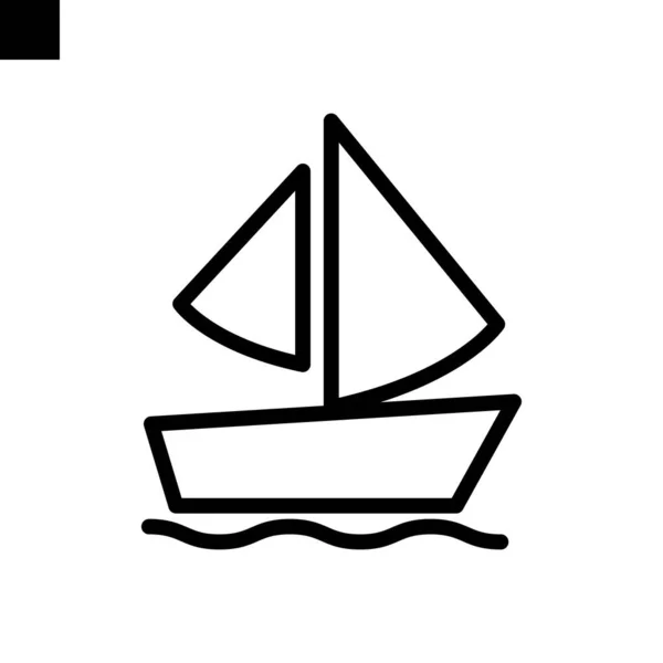 Вектор Стиля Иконки Лодки — стоковый вектор