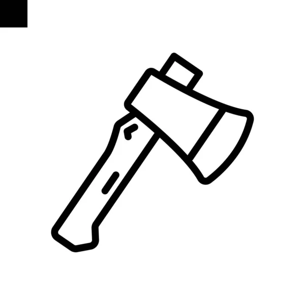 Τσεκούρι Ξύλο Λογότυπο Γραμμή Διάνυσμα Στυλ — Διανυσματικό Αρχείο