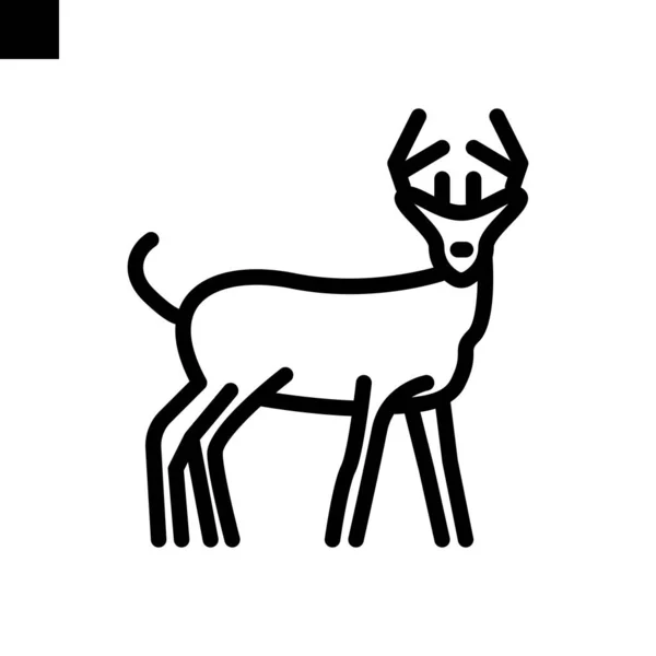 Stilvektor Der Hirsch Symbollinie — Stockvektor