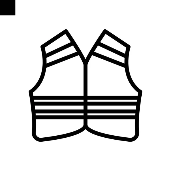 Life Vest Icon Line Style Vector — Stock Vector