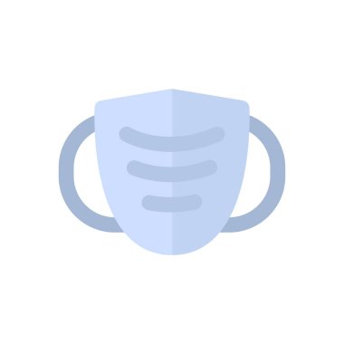 maske yüzü düz biçim vektörü