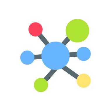 Molekül nötron ikon vektör tasarımı