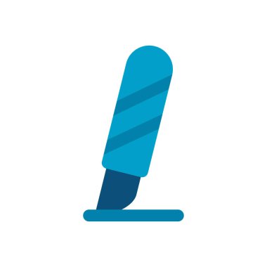 Neşter simgesi düz biçim vektörü