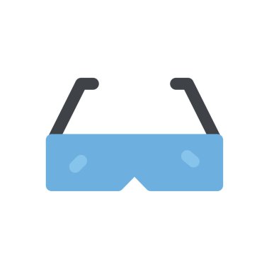 gözlük simgesi düz biçim vektörü