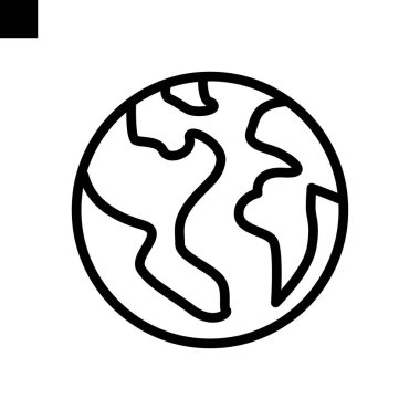 toprak simgesi çizgi biçimi vektörü