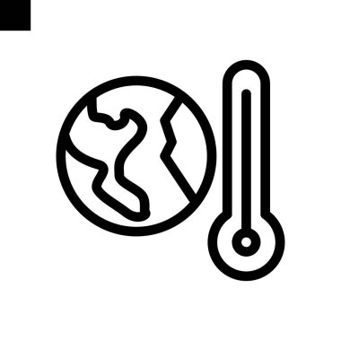 küresel ısınma simgesi biçimi vektörü