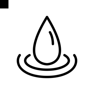 su simgesi çizgi biçimi vektörü