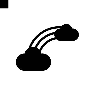 gökkuşağı simgesi katı biçim vektörü