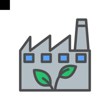 fabrika simgesi renk vektörü