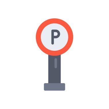 park işareti simgesi düz biçim vektörü