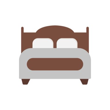 yatak simgesi düz biçim vektörü