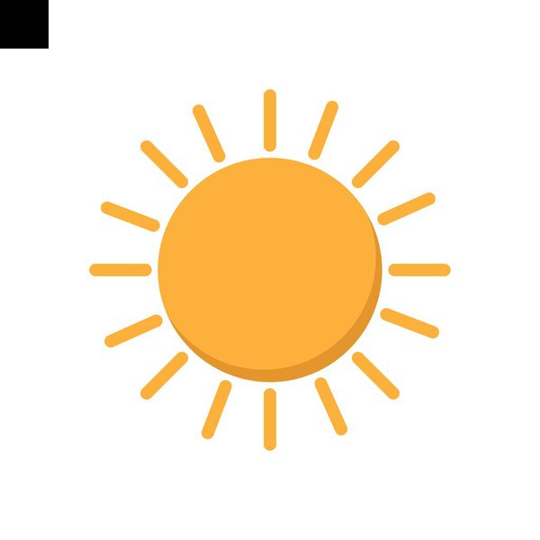 Sun Icon Vector Your Design — Stock Vector