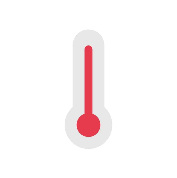 Thermometer Pictogram Platte Stijl Vector — Stockvector