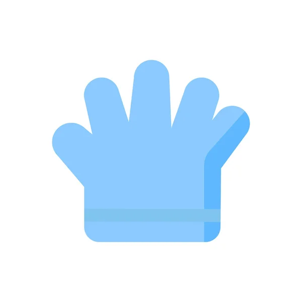 Glove Icon Flat Style Vector — Stock Vector