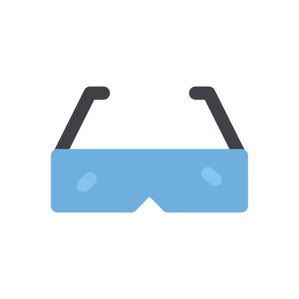 Brýle Ikona Plochý Styl Vektor — Stockový vektor