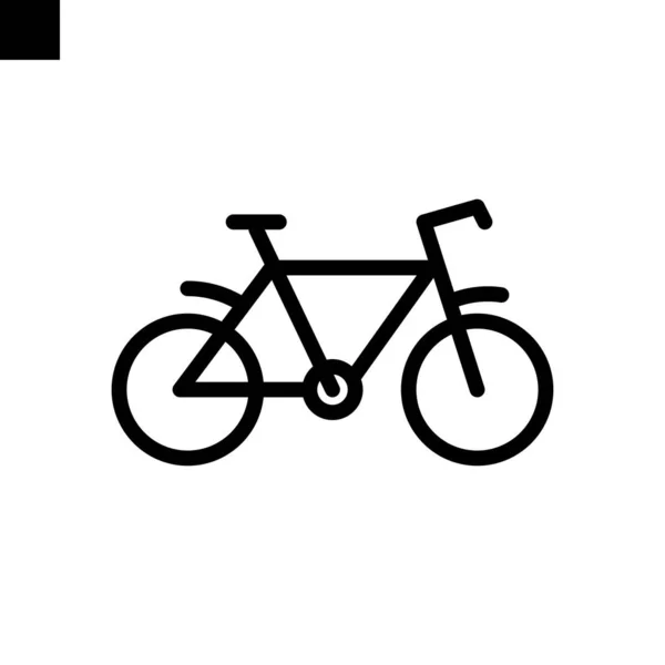 Bicicletta Icona Linea Stile Vettore — Vettoriale Stock