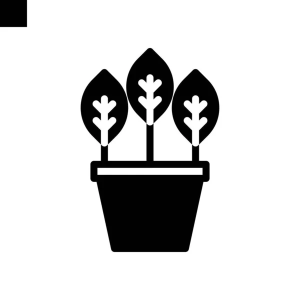 Gardening Icon Solid Style Vector — Stock Vector