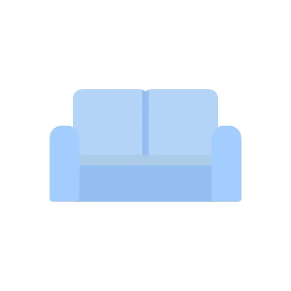 Sofa Icon Flat Style Vector — Stock Vector