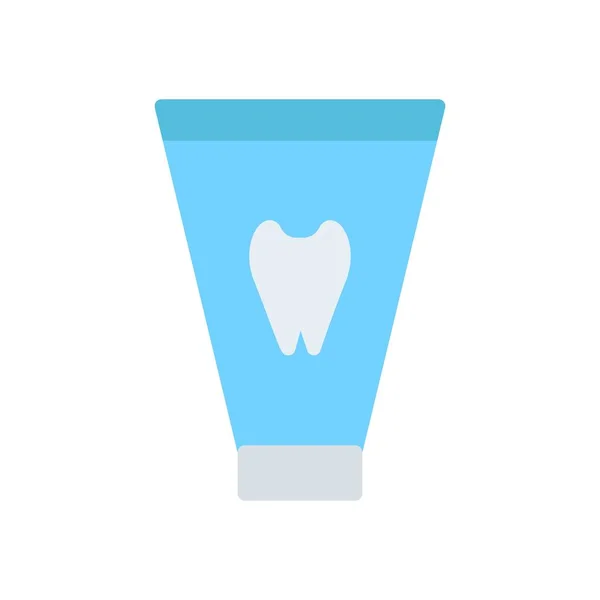 Toothbrush Toothpaste Icon Flat Style Vector — Stock Vector