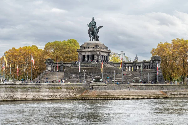 Koblenz Were Rivers Rhein Mosel Meet Foreground German Corner Symbol Royalty Free Stock Images
