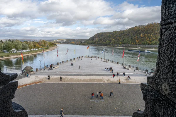November 2021 Koblenz Germany German Corner River Rhein Mosel Meet Royalty Free Stock Photos