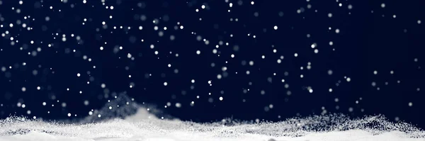 Christmas background with falling snow