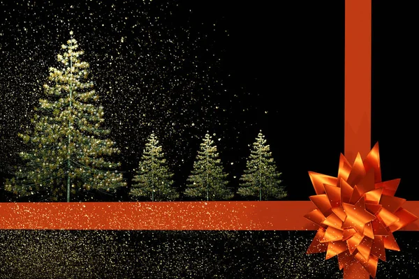 Árbol Navidad Abstracto Diseño Tarjeta Felicitación Ilustración Representación — Foto de Stock