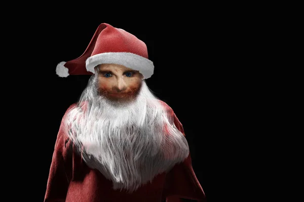 Portrait Santa Claus Red Hat White Long Beard Render Illustration — Stock Photo, Image