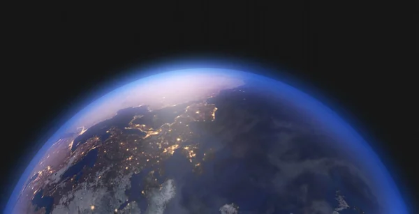 Dünya Gezegeni Arka Planı Boyutlu Resimleme — Stok fotoğraf