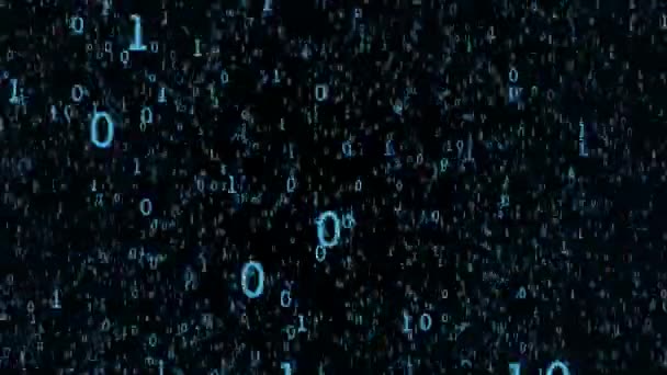 Bináris Számok Elvont Háttér Mesterséges Intelligencia Big Data Koncepció — Stock videók