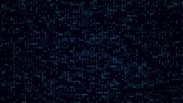 Números Binarios Fondo Inteligencia Artificial Concepto Big Data Aprendizaje Automático — Vídeo de stock