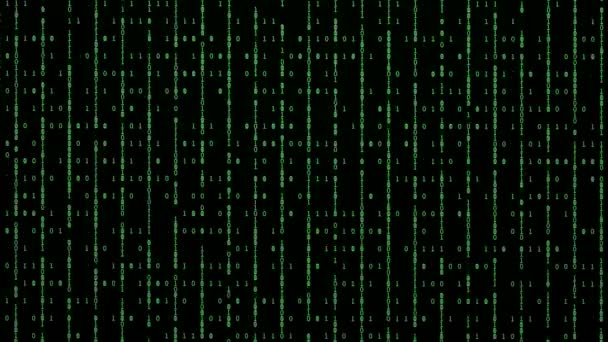 Binary Code Background Artificial Intelligence Big Data Concept Video Animation — Stock Video