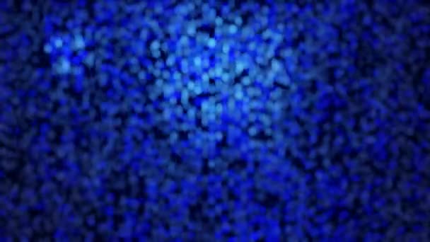 Fondo Abstracto Azul Brillante Luces Borrosas Negro Patrón Navidad Animación — Vídeos de Stock